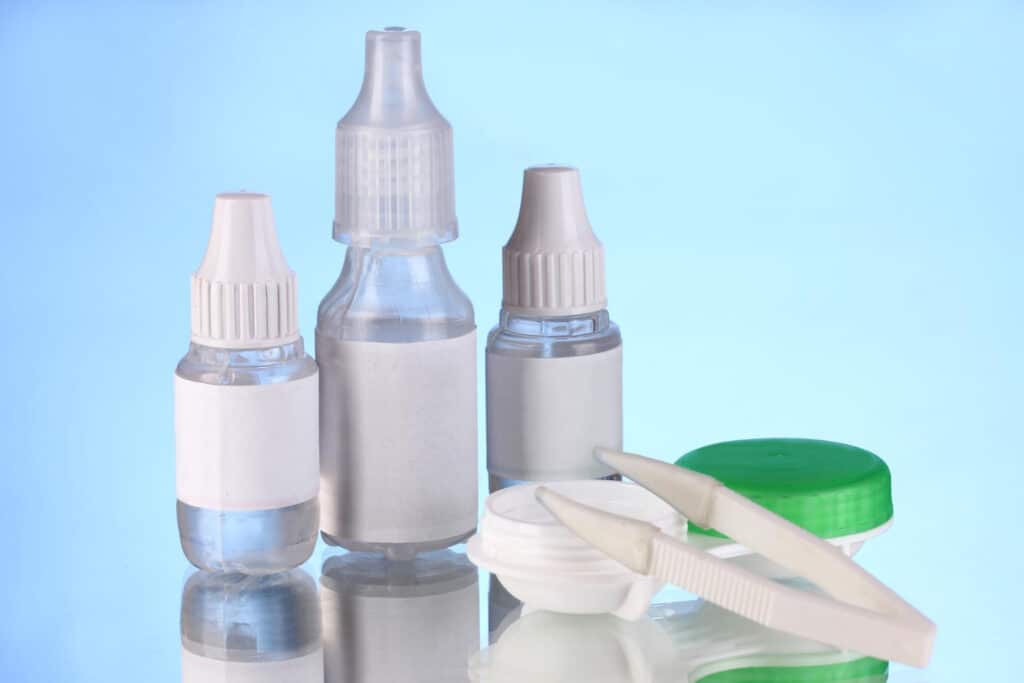 What are the main types of post cataract surgery eye drops?