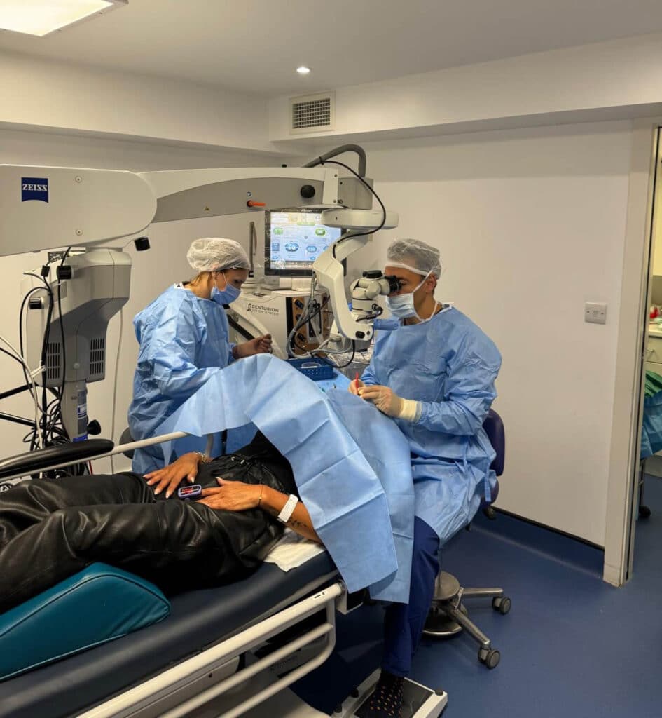 Mr Almousa performing surgery